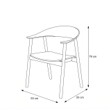 Wooden Restaurant Chair HORIZON Natural