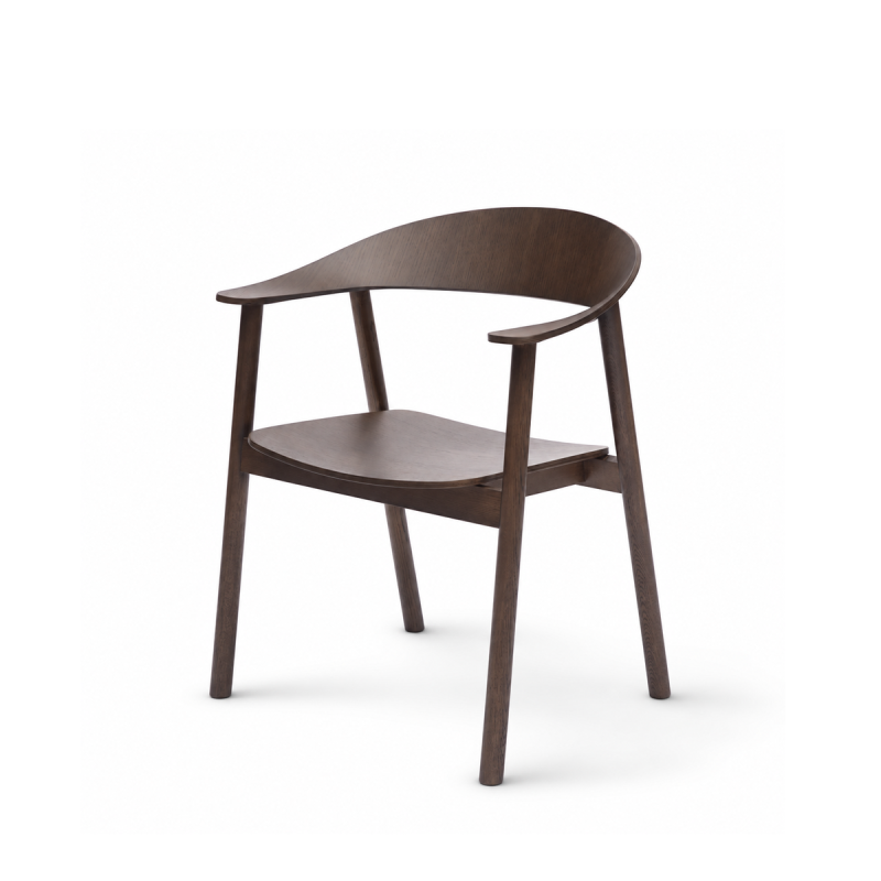 Wooden Restaurant Chair HORIZON Smoky