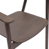 Wooden Restaurant Chair HORIZON Smoky