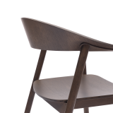 Wooden Restaurant Chair HORIZON Smoky