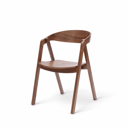 Wooden Restaurant Chair FUTURA Walnut