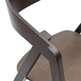 Wooden Restaurant Chair FUTURA Smoky
