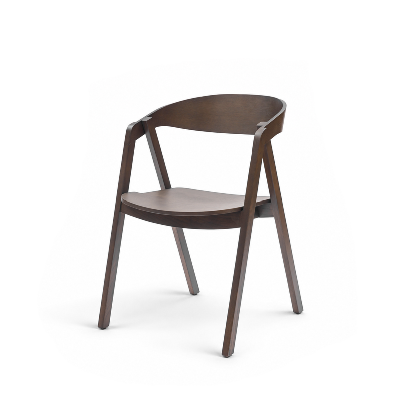 Wooden Restaurant Chair FUTURA Smoky