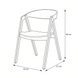 Wooden Restaurant Chair FUTURA Smoky