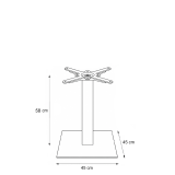 Cafe table ALFA CAFE with laminated top