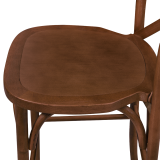 Bar Stool CROSS-BACK WOOD BAR Dark Rustic