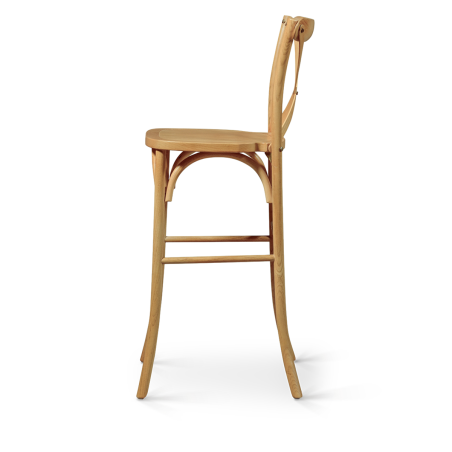 Bar Stool CROSS-BACK WOOD BAR Light Oak