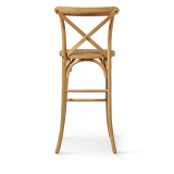 Bar Stool CROSS-BACK WOOD BAR Light Oak