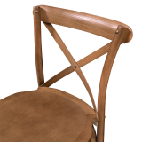 Bar Stool CROSS-BACK WOOD BAR Light Rustic