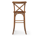 Bar Stool CROSS-BACK WOOD BAR Light Rustic