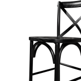 Bar Stool CROSS-BACK WOOD BAR Black
