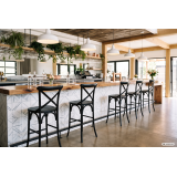 Bar Stool CROSS-BACK WOOD BAR Black