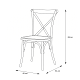 Wooden wedding chair CROSS-BACK WOOD Light Oak