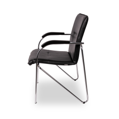 Conference chair SAMBA CR black eco-leather