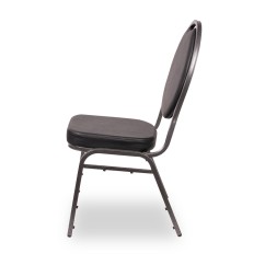 Banquet chair HERMAN DELUXE black eco-leather